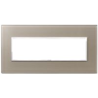 Vimar 21657.74 Eikon - Placa opal marrón 7 módulos