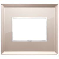 Vimar 21653.75 Eikon - Placa espejo bronce 3 módulos