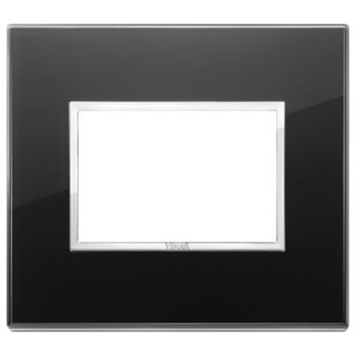 Vimar 21653.76 Eikon - Plaque diamant noire 3 modules