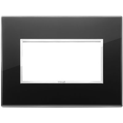 Vimar 21654.76 Eikon - placca 4 moduli nero diamante