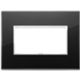 Vimar 21654.76 Eikon - placa de 4 módulos diamante negro