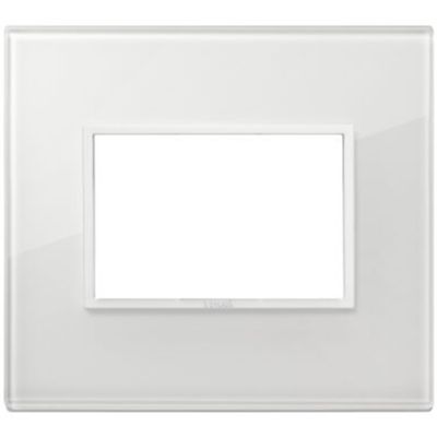 Vimar 21653.87 Eikon - placca 3 moduli bianco totale diamante