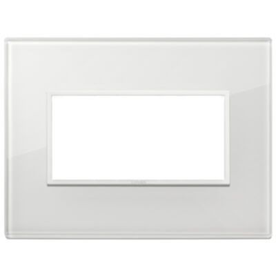 Vimar 21654.87 Eikon - placca 4 moduli bianco totale diamante