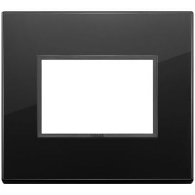 Vimar 21653.88 Eikon - Placa diamante negro total 3 módulos