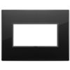Vimar 21654.88 Eikon - 4 module total black diamond plate