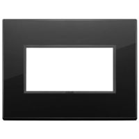 Vimar 21654.88 Eikon - Placa diamante negro total 4 módulos