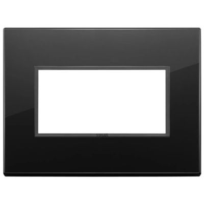 Vimar 21654.88 Eikon - Placa diamante negro total 4 módulos