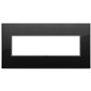 Vimar 21657.88 Eikon - 7 module total black diamond plate