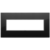 Vimar 21657.88 Eikon - 7 module total black diamond plate