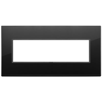 Vimar 21657.88 Eikon - placca 7 moduli nero totale diamante