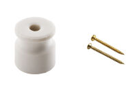 Sasso - cordierite insulator with brass-plated screw