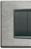 Vimar 20654.93 Eikon - 4-module brushed anthracite stainless steel plate