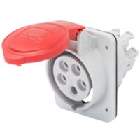 Prise encastrable rouge 3P+N+T 16A 400V 6H IP44 CR