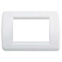Idea - placca Rondò in tecnopolimero 3 posti bianco brillante