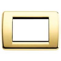 Idea - Rondò plate in polished gold 3-place metal