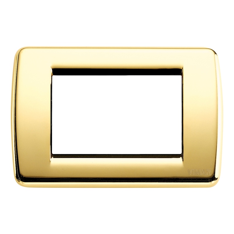 Idea - Rondò plate in polished gold 3-place metal