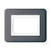 Serie 44 - Plato Personal 44 de plástico gris oscuro brillante de 3 plazas