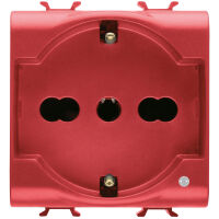 Gewiss GW10214 Chorus - universal socket 16A P40 red