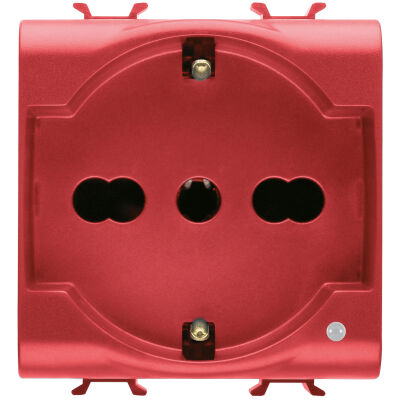 Gewiss GW10214 Chorus - toma universal 16A P40 rojo
