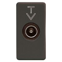 System Black - presa TV passante maschio 10dB