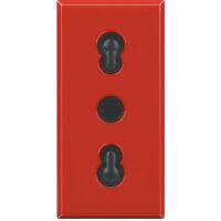 BTicino H4180R Axolute - 16A P17/11 bypass socket red