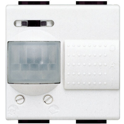 LivingLight Bianco - interruttore ad infrarossi passivi con selettore 0-A-1 2M