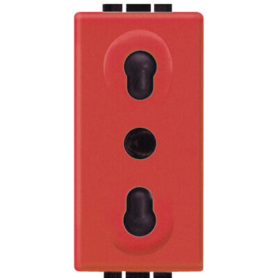 socket 2P+E 10/16A red