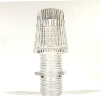 Transparent threaded cable clamp for lamp holders