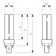 Lampada fluorescente compatta G24d-2 18W 3000k MASTER PL-C/2P