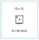 Bocchiotti B00613 - minicanale 12x12 bianco con base adesiva TMR 12x12 W