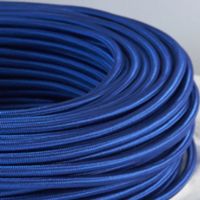 Câble H03 3G0.75 recouvert de soie bleue - 50m