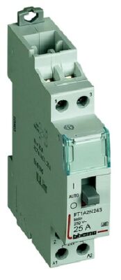 Contactor 230V AC 25A 1NO 1M silent BTDIN