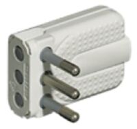 Large white space-saving CORNER plug