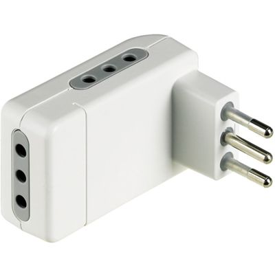 Adattatore multiplo piccolo bianco CORNER