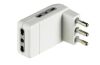 Large white CORNER multiple adapter