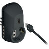 Small German gray multiple adapter with B3 USB charger