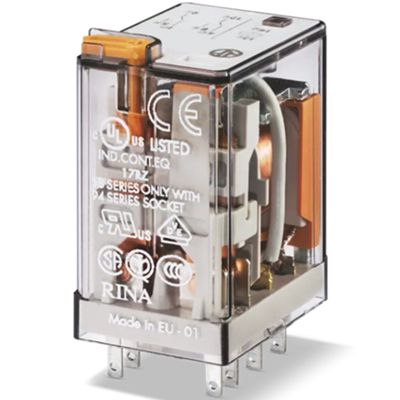 Relé industrial 2NO/NC 125V DC 10A 55.32 led
