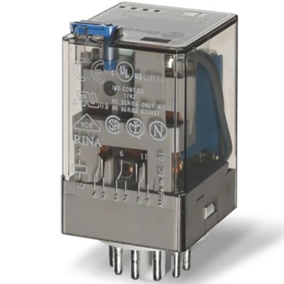 Relè industriale 3NA/NC 24V AC 10A 60.13