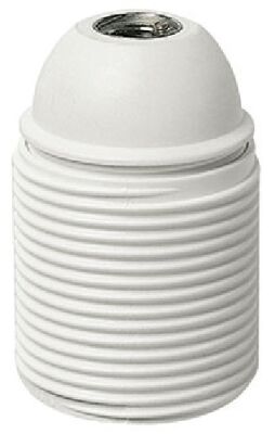 E27 white threaded lamp holder