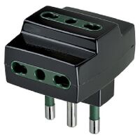 Large black multiple adapter