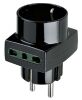 Multiple black German/French bypass adapter