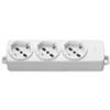 Multiprise avec 3 prises universelles blanches