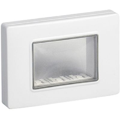 Arke Eikon Plana - soporte con placa IP55 blanca de 3 plazas