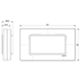 Eikon Plana - support with 4-place white IP55 plate
