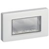 Eikon Plana - supporto con placca 4 posti grigio IP55