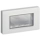 Eikon Plana - soporte con placa IP55 gris de 4 plazas