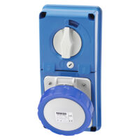 2P+E 32A 230V 6H interlocked socket without bottom with 67 IB fuses