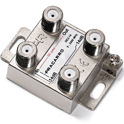 Fracarro 280715 - Distribuidor de TV de 2 salidas, 14 dB F, conector DE2-14