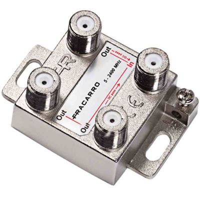 Fracarro 280716 - Distribuidor de TV de 2 salidas, 18 dB F, conector DE2-18