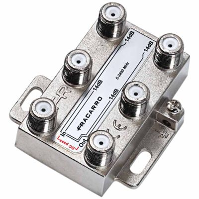 Fracarro 280718 - Distribuidor de TV de 4 salidas, 12 dB F, conector DE4-12